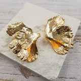 Multi Layered Vintage Gold Leaf Earrings