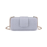 Sylvi Woven Checkerboard Clutch Handbag