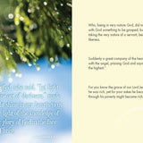 Nature scene with text on a white background