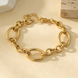 Gold Bracelet With Three Separate Large Links