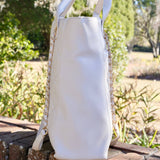 Kinzley Cream Quilted Tote Bag