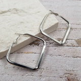 Geometric Square Earrings | Gold & Silver