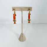 AU Enamel Hoop Earrings Mary Square