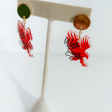 AU Orange Eagle Earrings Mary Square