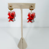 AU Orange Eagle Earrings Mary Square