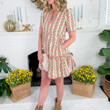 Adelyn Coral Honey Vines Dress Mary Square