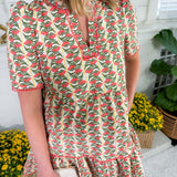 Adelyn Coral Honey Vines Dress Mary Square