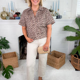 Amber Leopard Denim Pocket Crop Top Karlie