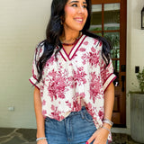Anastasia Burgundy Top Entro