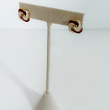 Annie Crimson + White Stud Earrings Mary Square