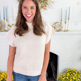 Appling Ivory Cap Sleeve Sweater Elan