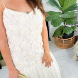 Arwen Ivy + Floral Monochromatic Ivory Dress Lucy Paris
