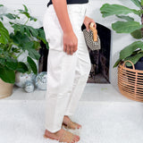 Ashley Optic White High Rise Slouchy Barrel Jean KUT