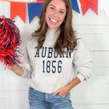 Auburn Tigers Gray Mock Neck Hi-Dive Cropped Sweatshirt