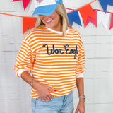 Auburn War Eagle Orange + White Hi-Dive Sweatshirt