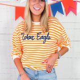 Auburn War Eagle Orange + White Hi-Dive Sweatshirt