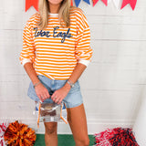 Auburn War Eagle Orange + White Hi-Dive Sweatshirt