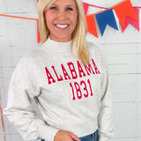 Bama Gray Mock Neck Hi-Dive Crop Sweatshirt