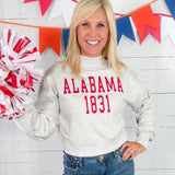 Bama Gray Mock Neck Hi-Dive Crop Sweatshirt