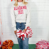 Bama Gray Mock Neck Hi-Dive Crop Sweatshirt
