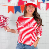 Bama Red + White Crimson Tide Hi-Dive Sweatshirt