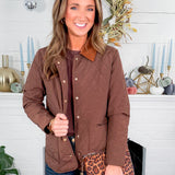 Baylor Brown Quilted Jacket Jodifl