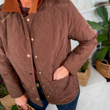 Baylor Brown Quilted Jacket Jodifl