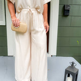 Bea Champagne Flowy Pants Lucy Paris
