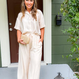 Bea Champagne Flowy Pants Lucy Paris