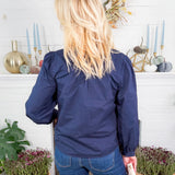 Benton Navy Scallop Edge Top Jodifl