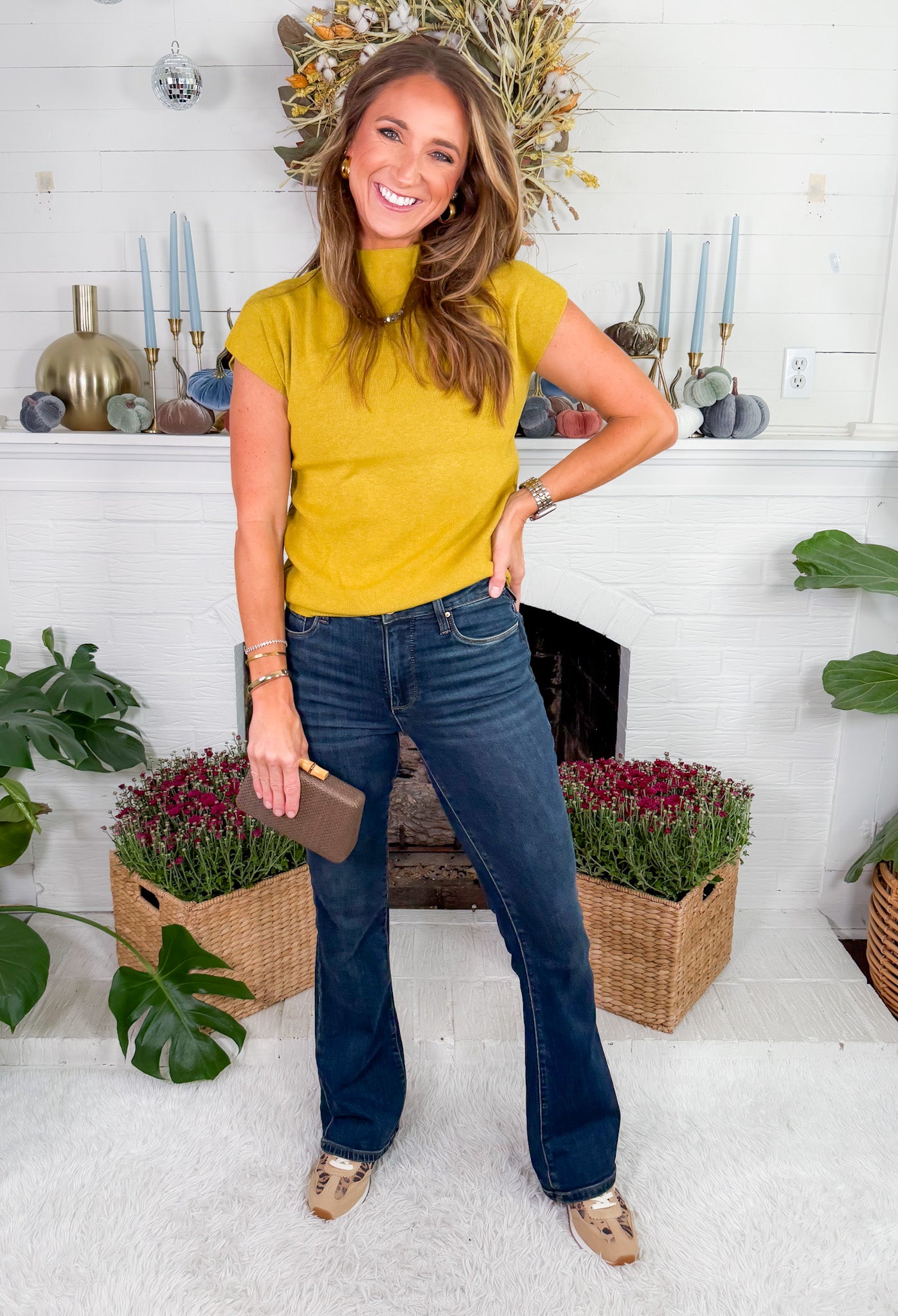 Blair Lime Green Cap Sleeve Sweater Molly Bracken