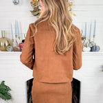 Brent Toffee Faux Suede Jacket Lucy Paris