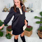 Britney Black 14 Zip Mini Dress Mary Square