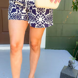 Cam Navy + Ivory Shorts