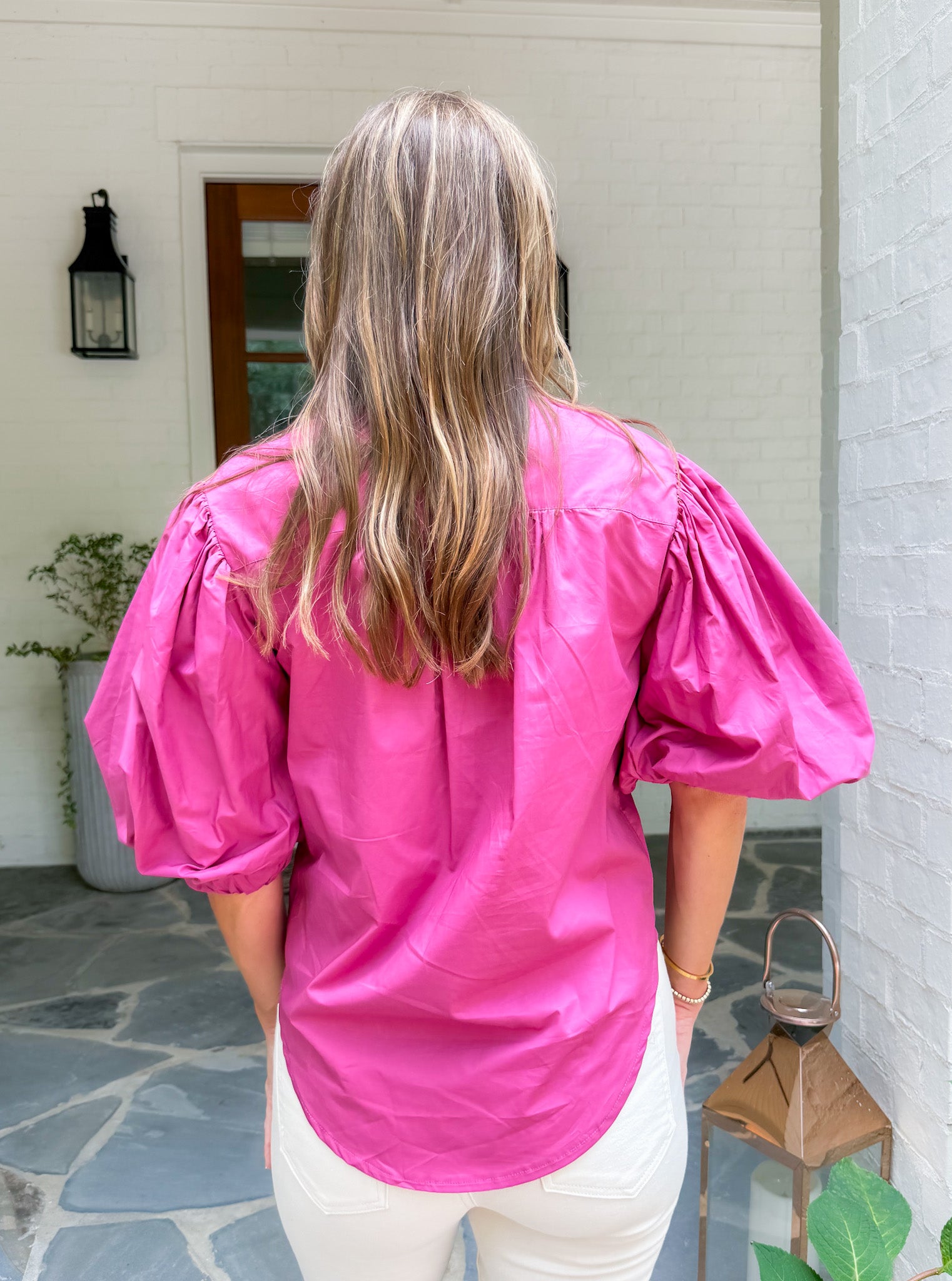 Camelot Orchid Button Top Karlie