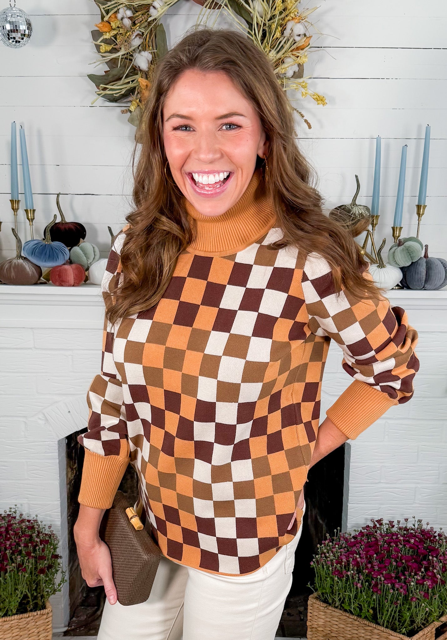 Cameron Tweed Turtleneck Sweater Emily Mccarthy