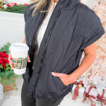 Campany Black Puffer Vest Jodifl