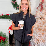 Campany Black Puffer Vest Jodifl