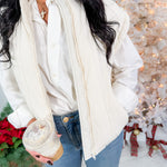 Campany Ivory Puffer Vest Jodifl