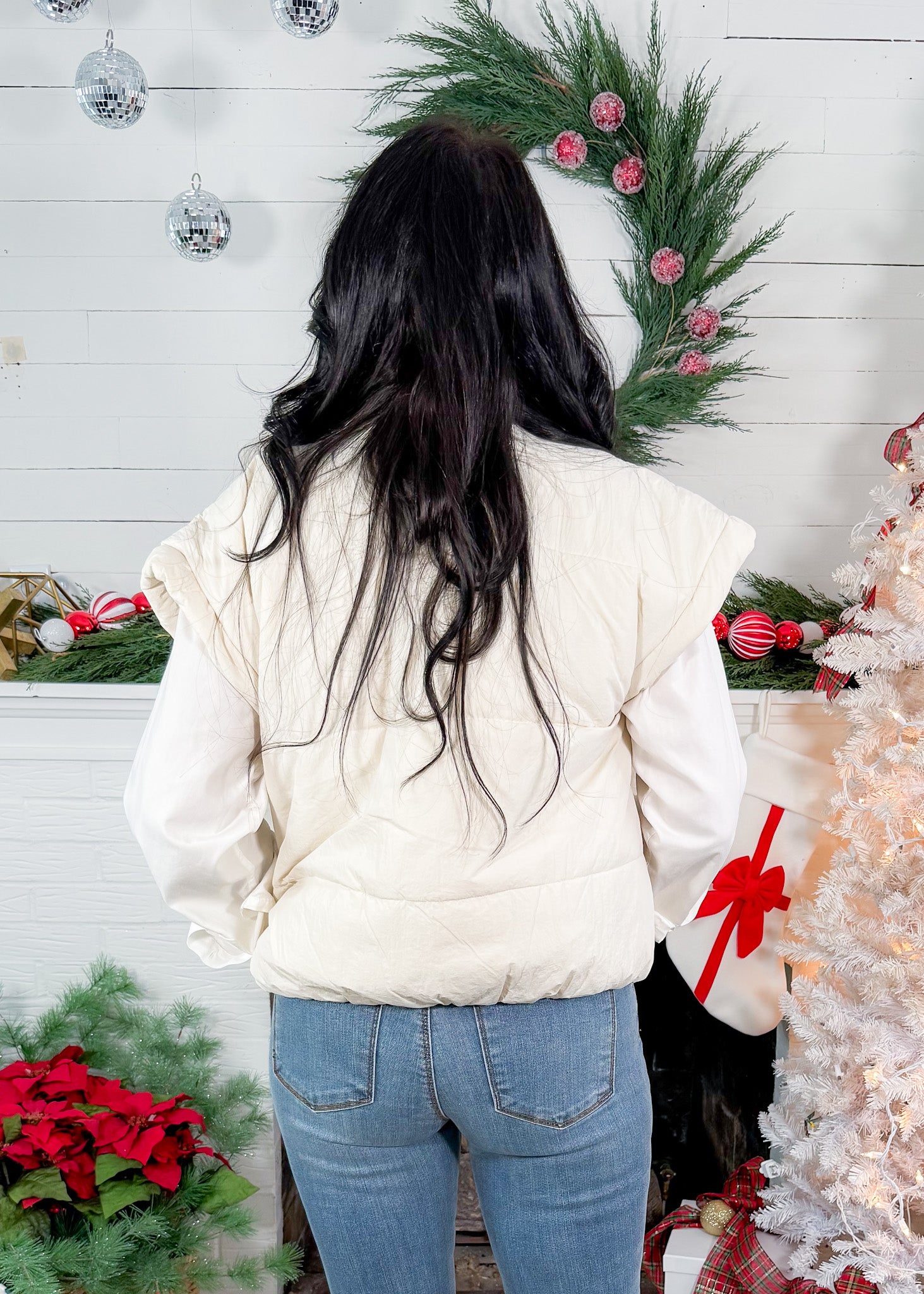 Campany Ivory Puffer Vest Jodifl