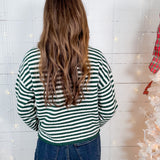 Carbondale Forest Striped Henley Sweater Things Between