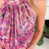 Celeste Pink Shimmer Maxi Dress Molly Bracken