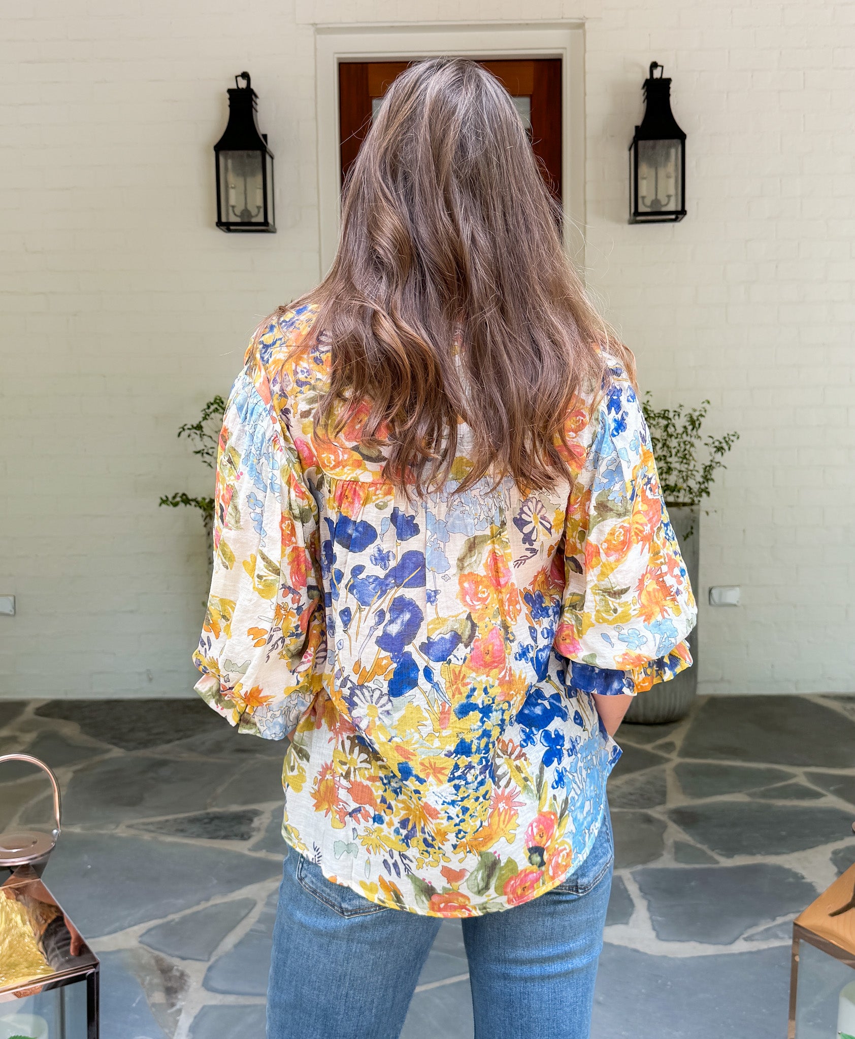 Christian Blue Multi Top