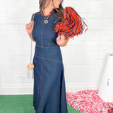 Claire Denim Maxi Dress Elizabeth James the Label