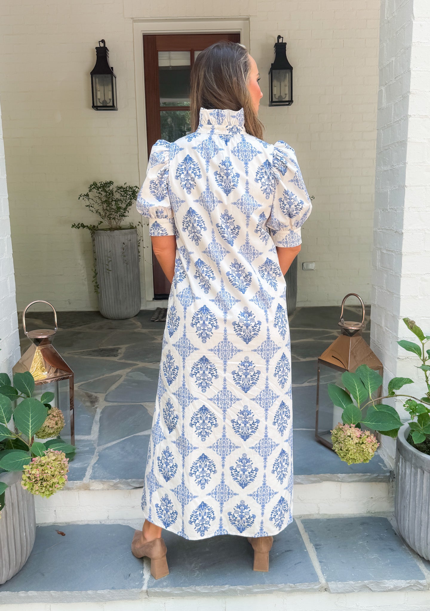 Claire French Vintage Floral Maxi Dress Karlie