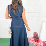 Claire Denim Maxi Dress Elizabeth James the Label