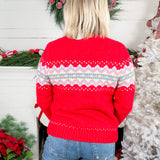 Collins Red Quarter Zip Sweater Staccato