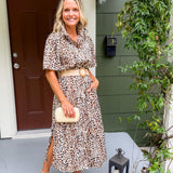 Commander Animal Print Midi Dress