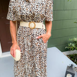 Commander Animal Print Midi Dress