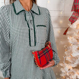 Commander Forest Check Mini Dress Entro